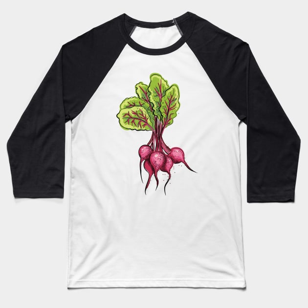 Homegrown Beets Baseball T-Shirt by SWON Design